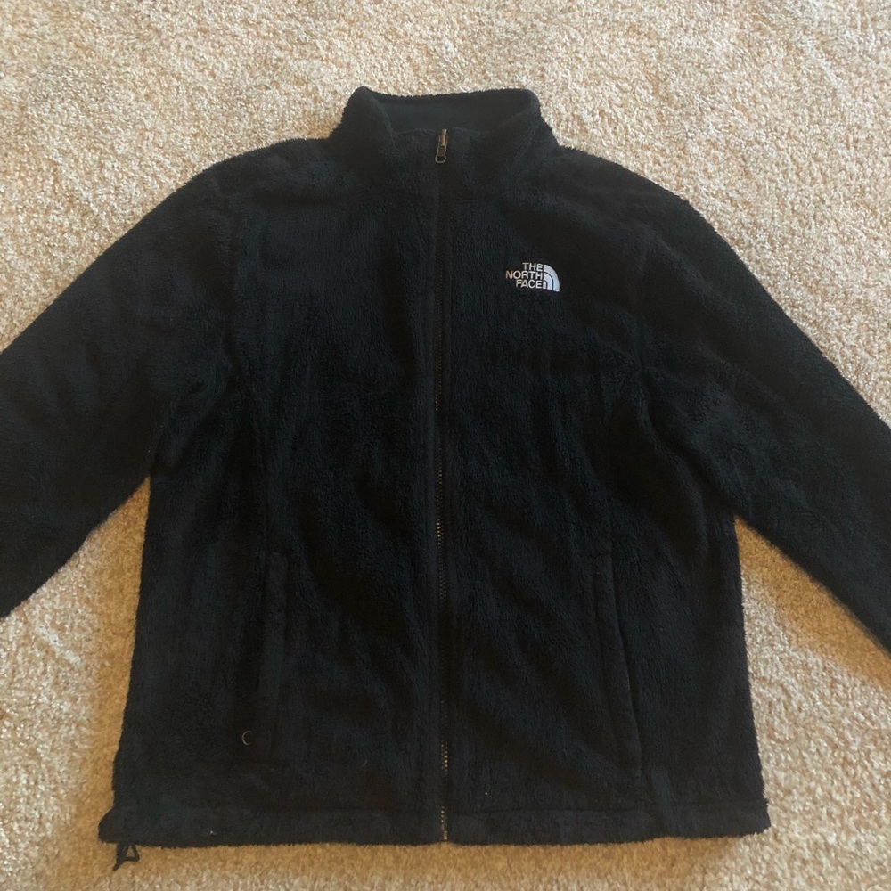 The north face black zip up fleece